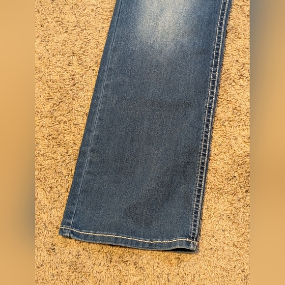 Love Indigo STRETCH Bootcut Jeans Bling Pocket Denim Sz 14 - Picture 4 of 11